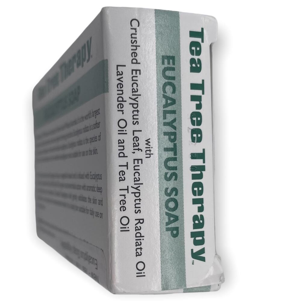 4-Pack Tea Tree Therapy Eucalyptus Soap 3.5 oz Vegetable Base Bar Exfoliating - Picture 3 of 4